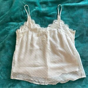 Abercrombie & Fitch White Lace Cami Top